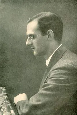 Πορτρέτο του Frederick Yates σε σκακιέρα